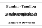Bamini Tamil02 Stylish Tamil Font
